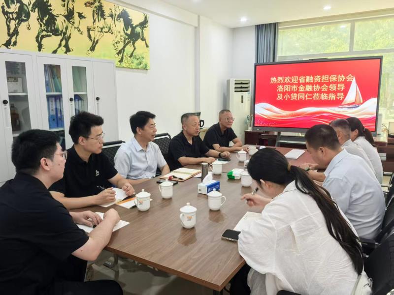 交流互鉴促发展  携手共进谋新篇 ——省融资担保业协会联合洛阳市地方 金融协会组织会员单位赴台前县恒昌小贷 进行业务交流